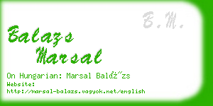 balazs marsal business card